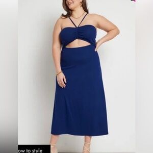 Eloquii Blue Midi Dress